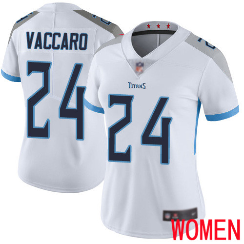 Tennessee Titans Limited White Women Kenny Vaccaro Road Jersey NFL Football 24 Vapor Untouchable